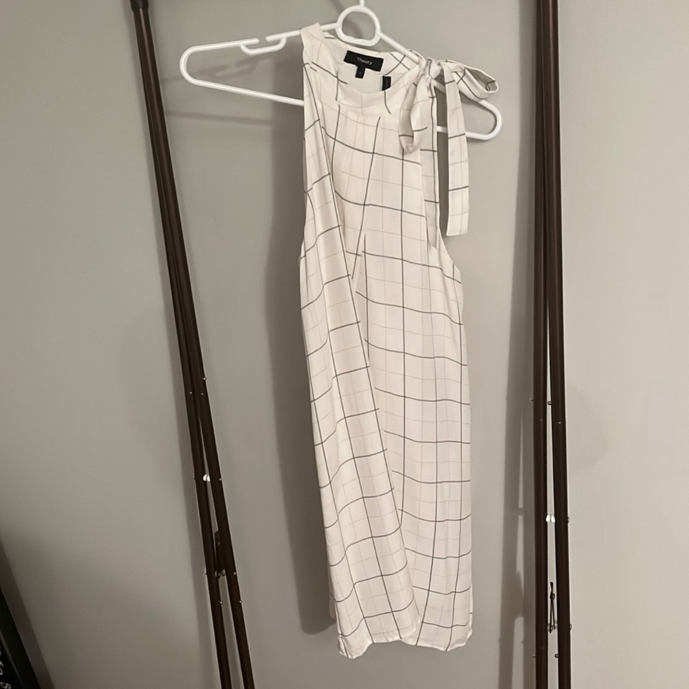 Theory Espere Tile Cutaway Crepe Dress Size 4 Worn Once